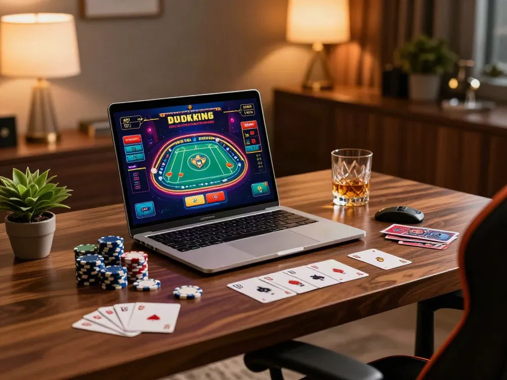 A luxurious gaming setup showcasing casino not on gamestop with vibrant games, accessories, and a sophisticated ambiance.
