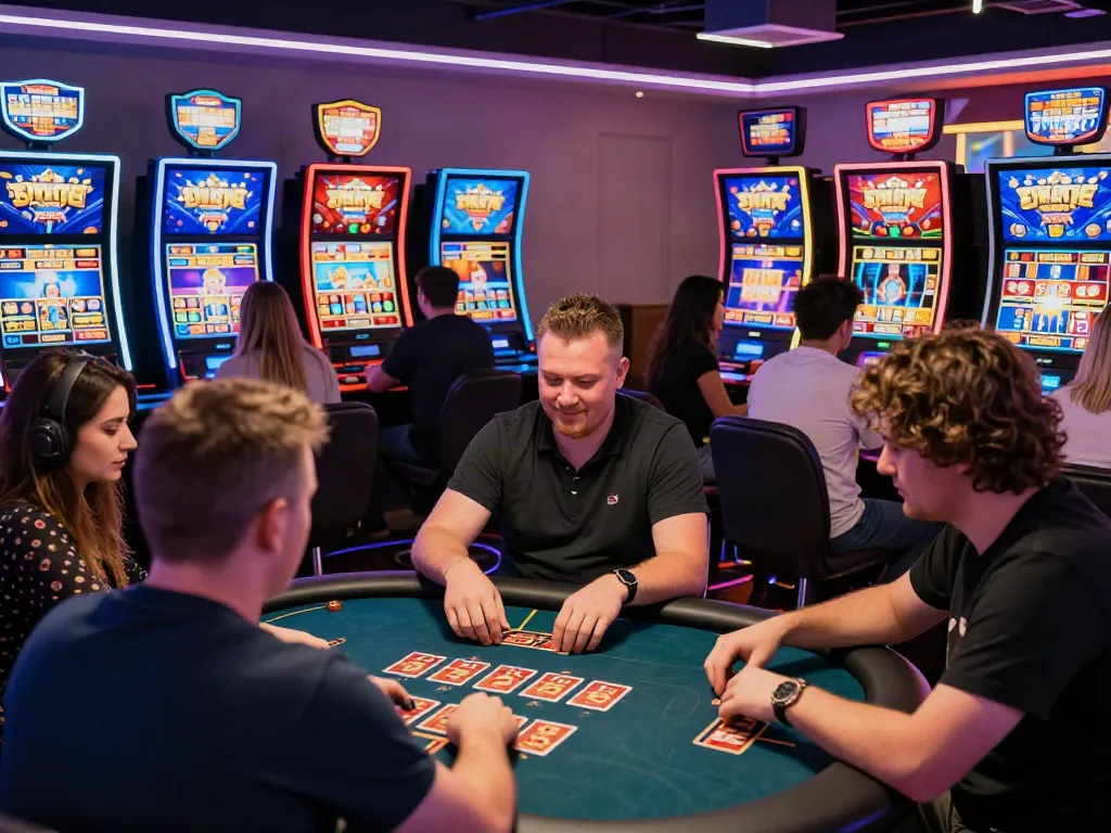 Casino not on gamestop players enjoying their time at vibrant online gaming tables.