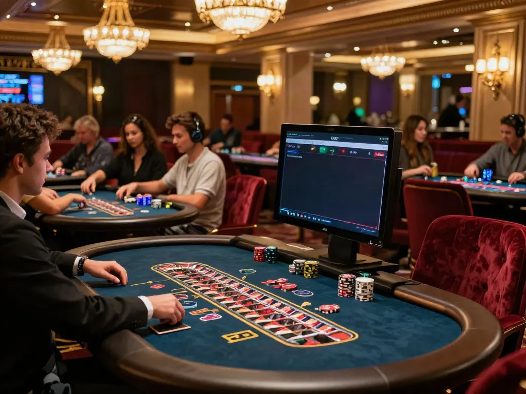 Experience the thrill of a casino not on Gamstop with elegant decor and engaged players.