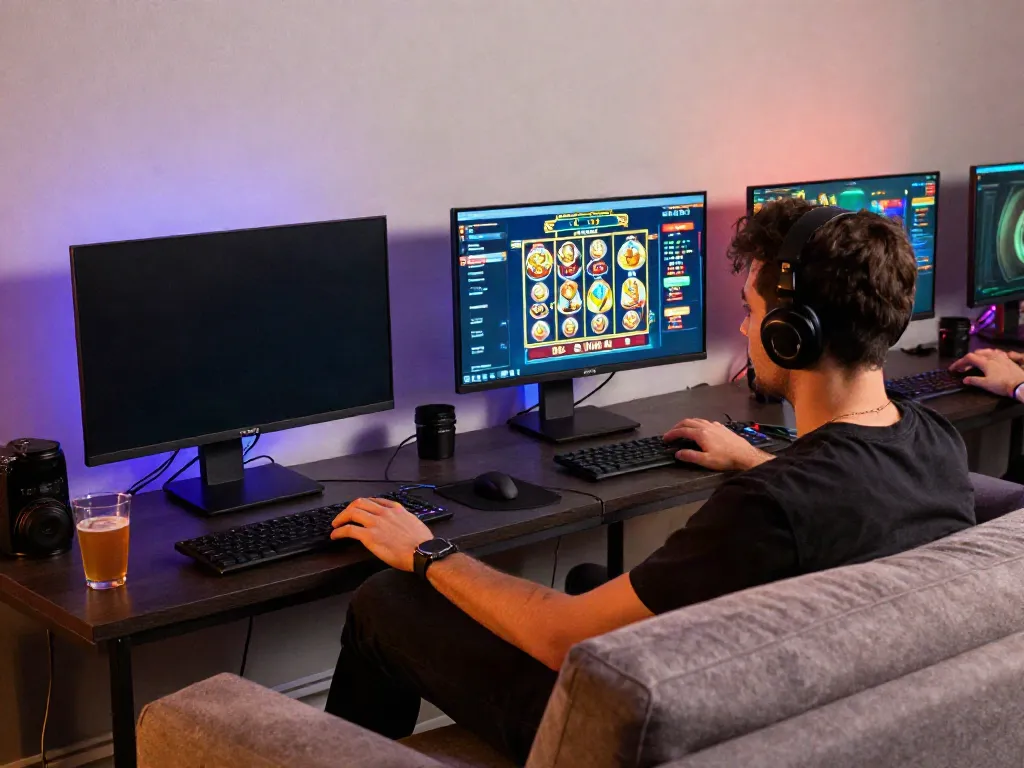 Engaging online gaming setup showcasing a casino not on gamestop.