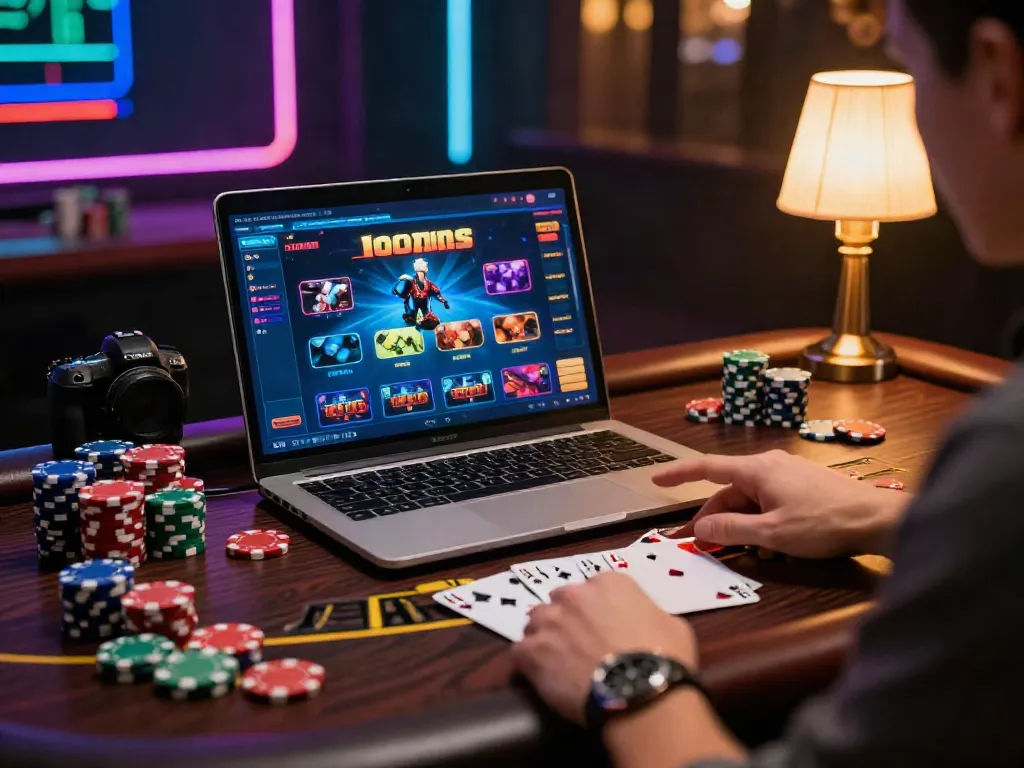 Player enjoying a casino not on gamestop live blackjack experience at home.