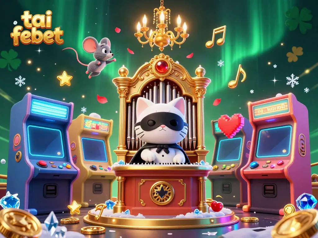 Engage with tai febet and win big in an exciting casino illustration featuring animated characters and captivating game elements.