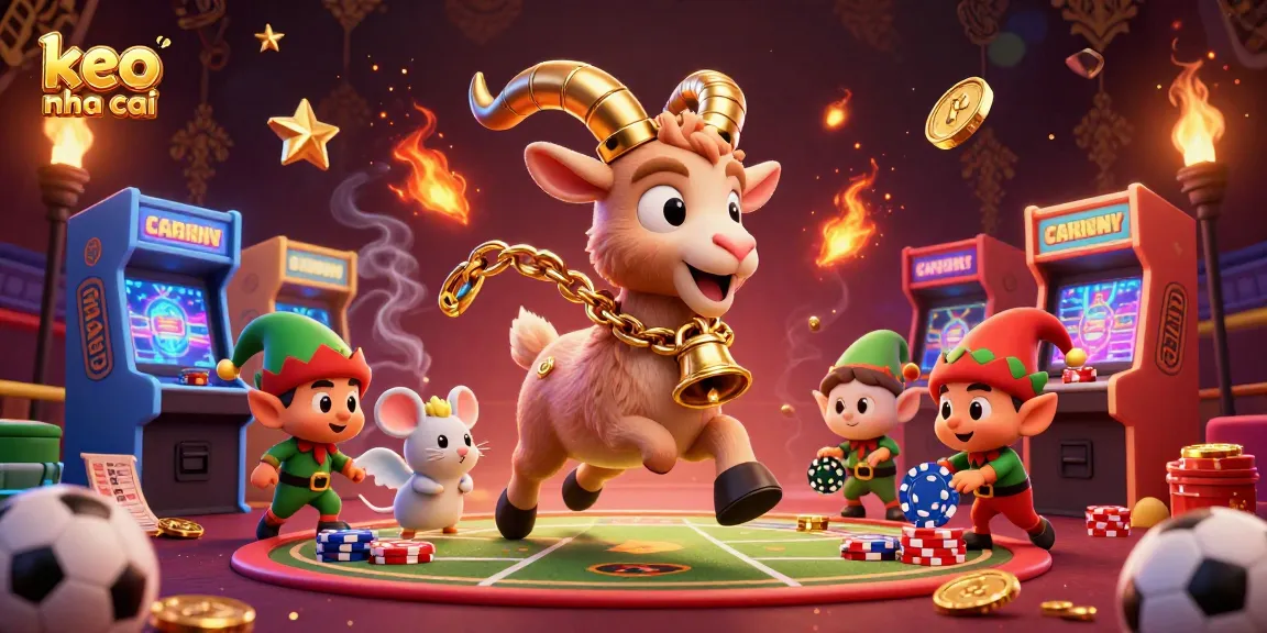 Engage in keo nha cai sports betting excitement with vibrant casino elements in this animated scene.